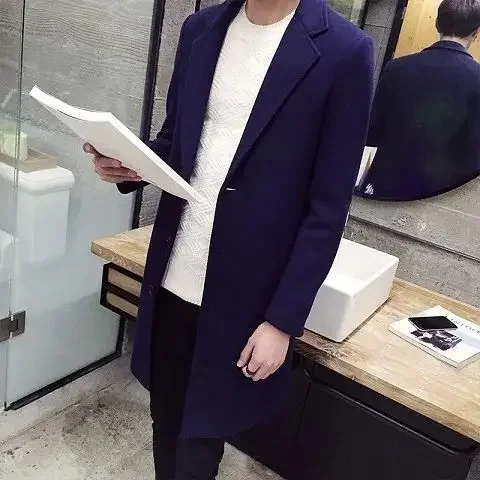 thumbnail image 1 of Novedades en abrigos masculinos, ropa de diseñador de lujo de moda, ropa barata, oferta, moda 2024, chaquetas de lana y mezclas para hombre, estética informal, 1 of 5
