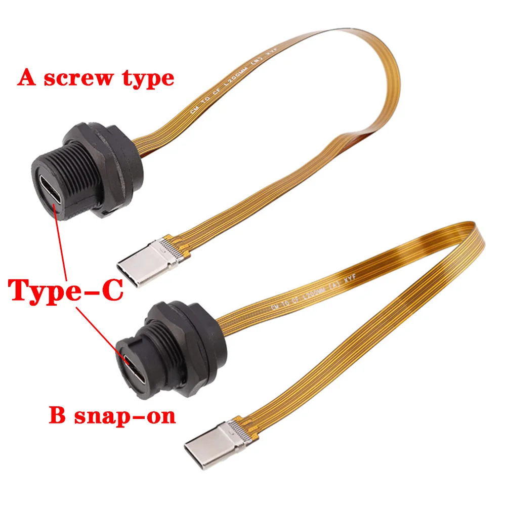 Nova Fpv Usb 3.1 Cabo Tipo-c para Usb-c Fpc Usb Cabo Plano Macho à Prova de Água Fêmea Usb3.1 Extensão do Conector do Cabo do Extensor