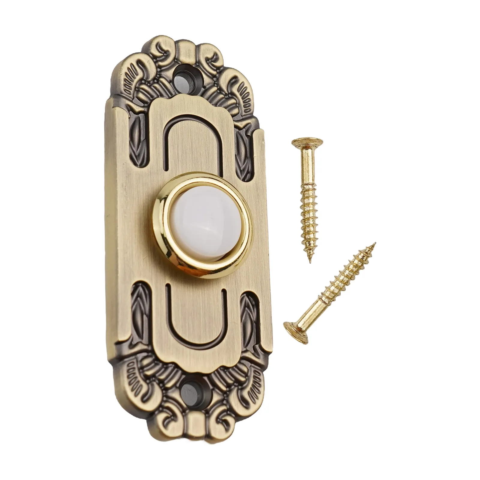 Door Bell Button Heavy Duty Doorbell For Home Entrance Weather-resistant Antique Brass Bronze Easy Installation
