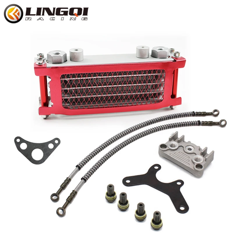 Oil Cooler Kit 125ml Motorcycle Aluminum Engine Oil Cooler Cooling