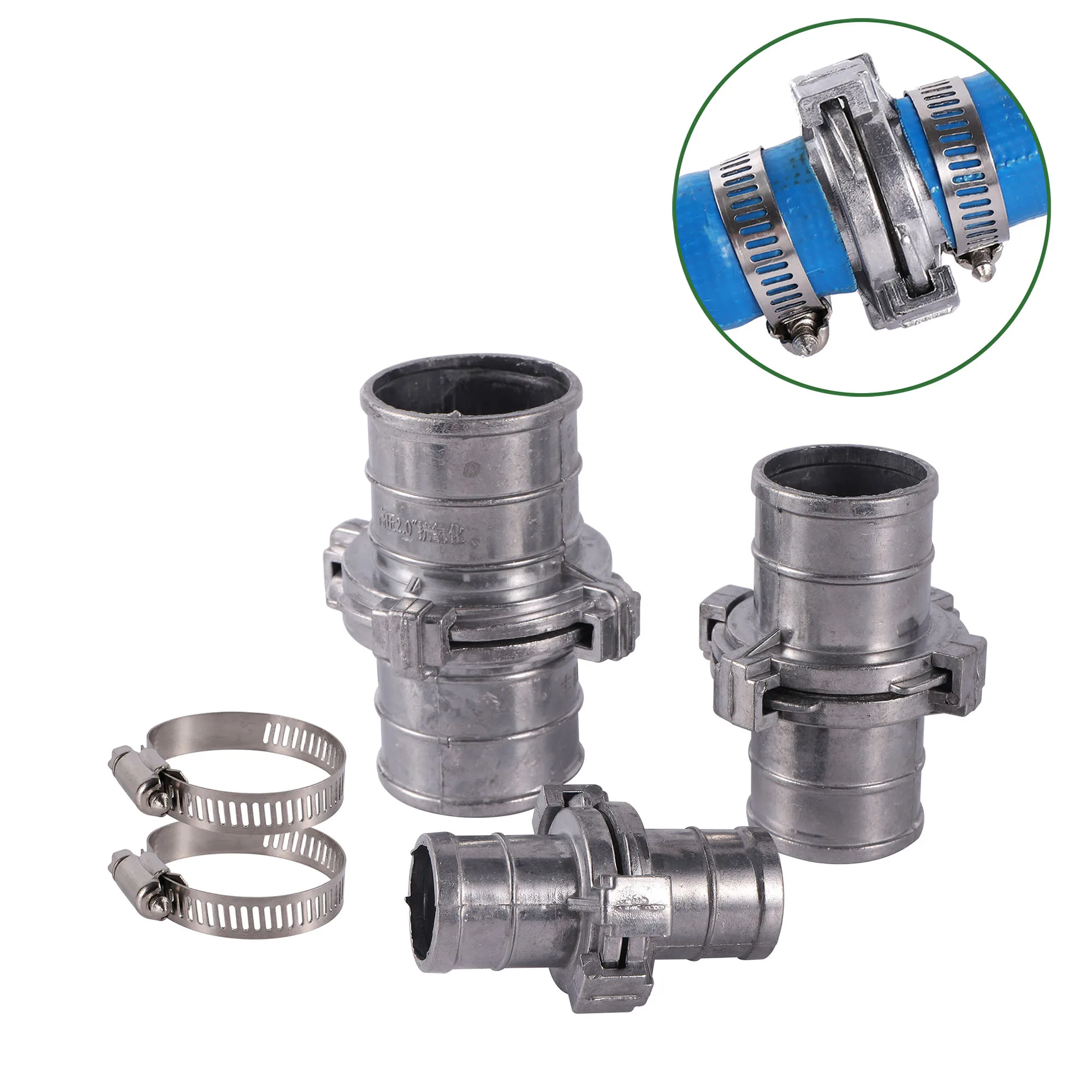 Quick Coupling For Water Pipe Aluminum Pipe Fitting Hose Quick Connector With Clamp Fire Hose Agriculture Irrigation Accessories