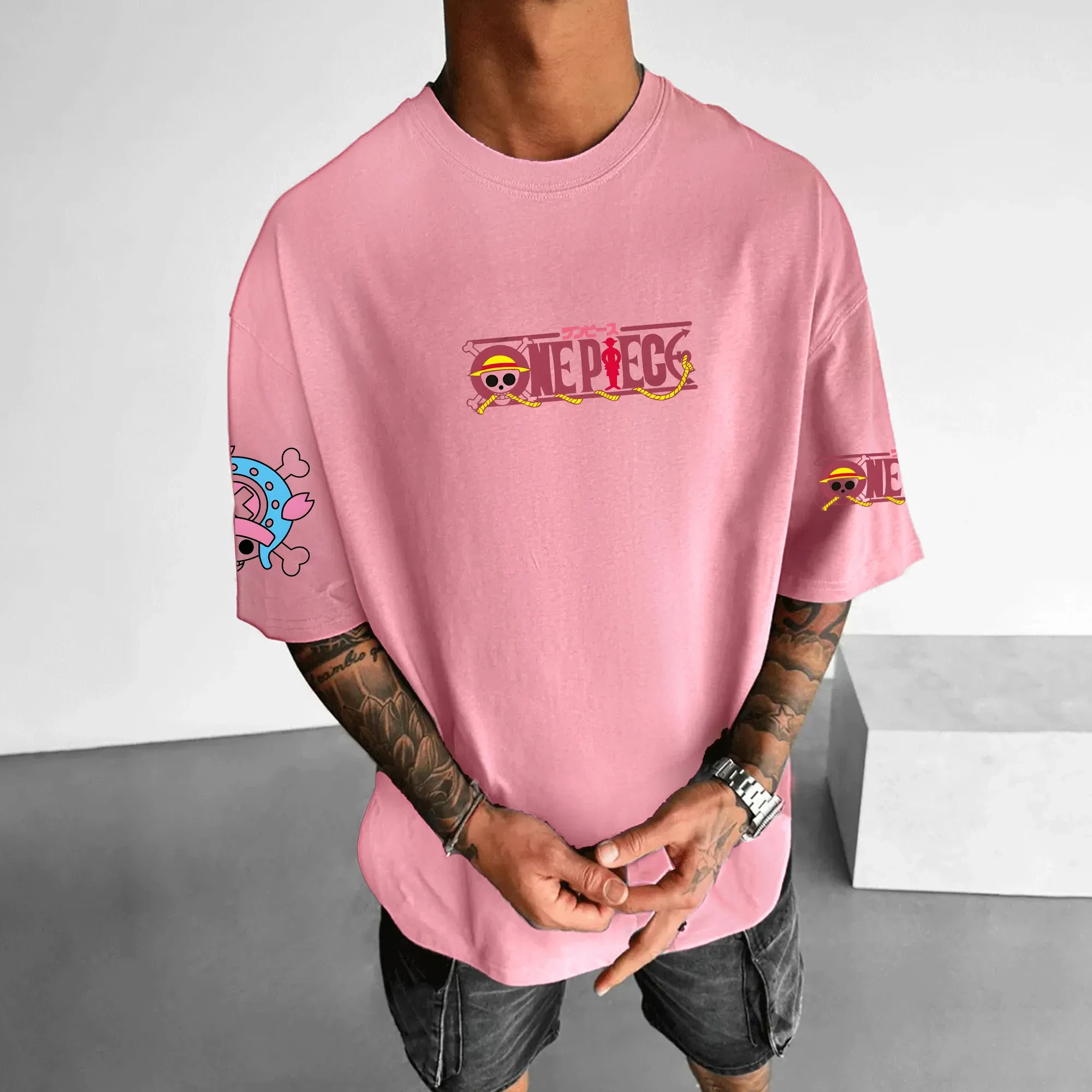 MANOF／2025 LAYER SHIRT ONE PIECE 2025 ONE PIECE Anime Peripheral Printing Short Sleeve T