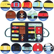  Busy Board Montessori Toys for Toddlers Activities Sensory Toys Preschool Learning Dress Fine Motor Skills Educational Toys 