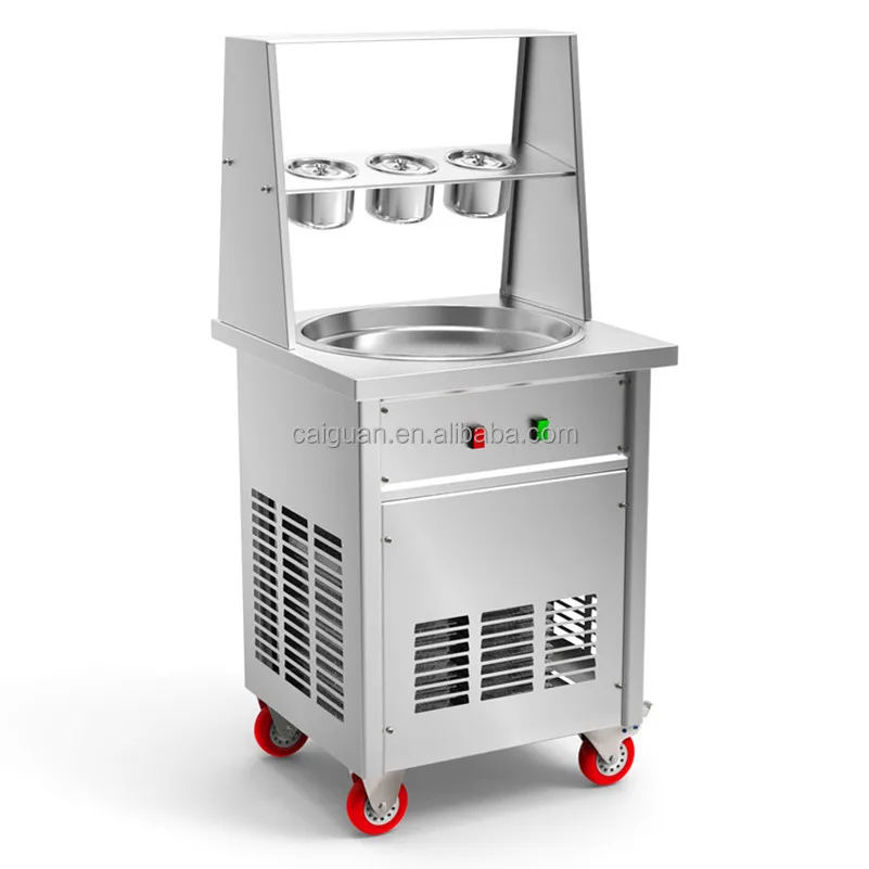 

Single Compressor Double Pan Ice Stir-Frying Machine Fried Ice Cream Machine Ice Cream Roll