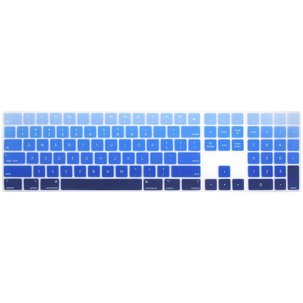 Premium Silicone Keyboard Cover for US Layout Apple Magic Keyboard with Numeric Keypad