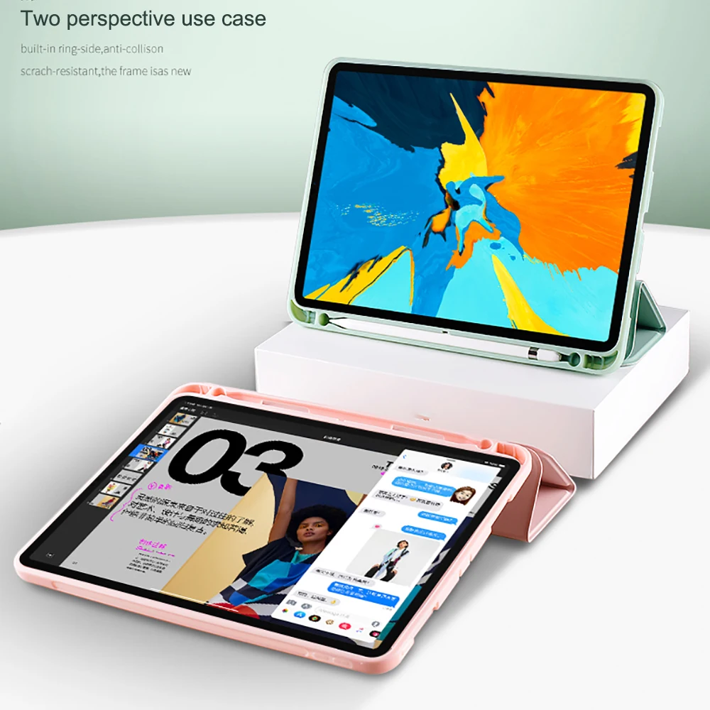 Capa para Tablet com Suporte para Lápis Capa para Ipad 10.9 Air Pro 12.9 11 4th 3rd 2nd Gen 2023 - Imagem 3