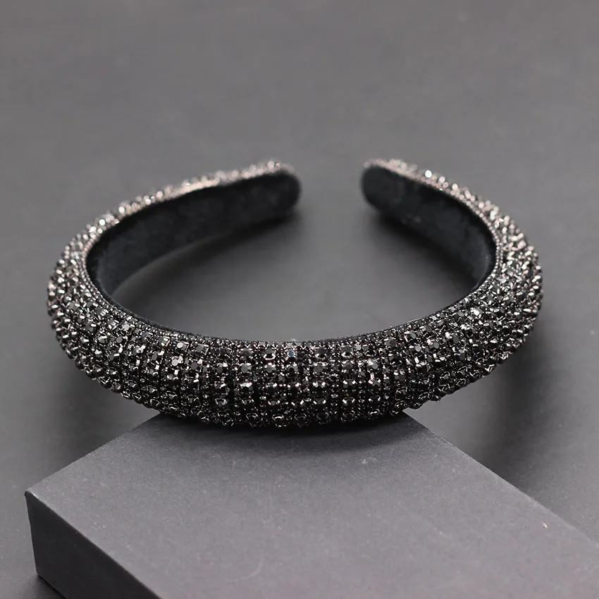 Hair Accessory Jewelry Accessories Hair Headdress Catwalk Luxury Personality Color Rhinestone Headband Baroque Fashion Crystal Beads Headband For Women 702