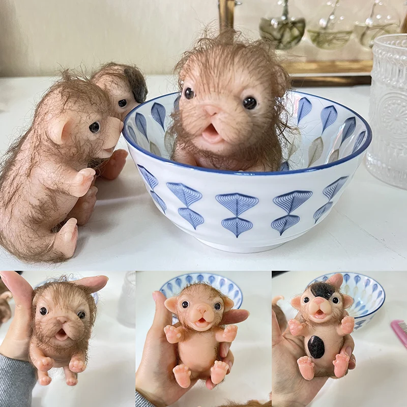 

5inch Soft Touch Full Body Silicone Puppy Reborn Baby Dogs Toys for Children Photography Props Lifelike Dog Baby Doll