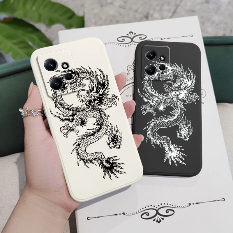 Dragon Groaned Liquid Silicone Phone Case - Premium Protection