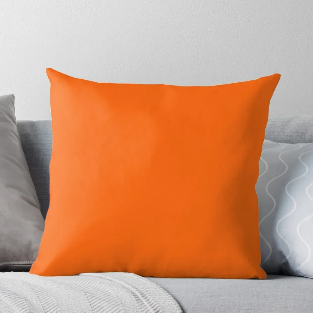 Festive Orange Accent Solid Color Decor Throw Pillow Sofa Cushions Cover Couch Cushions