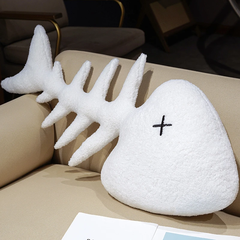 Fish bone plush pillow product image