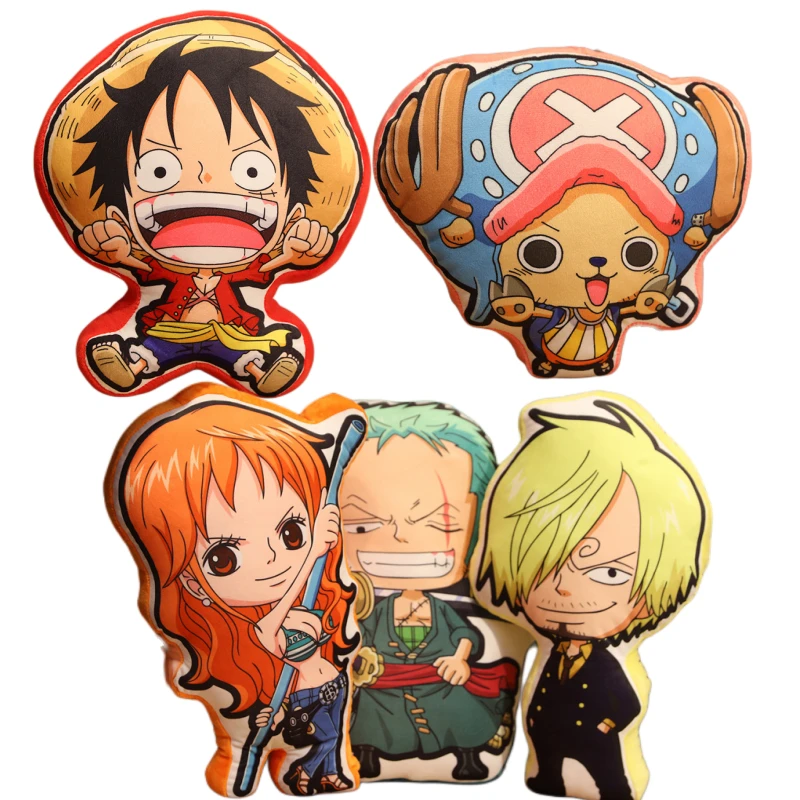 Almofada One Piece Luffy Zoro Nami Chopper Aveludada Quadrada