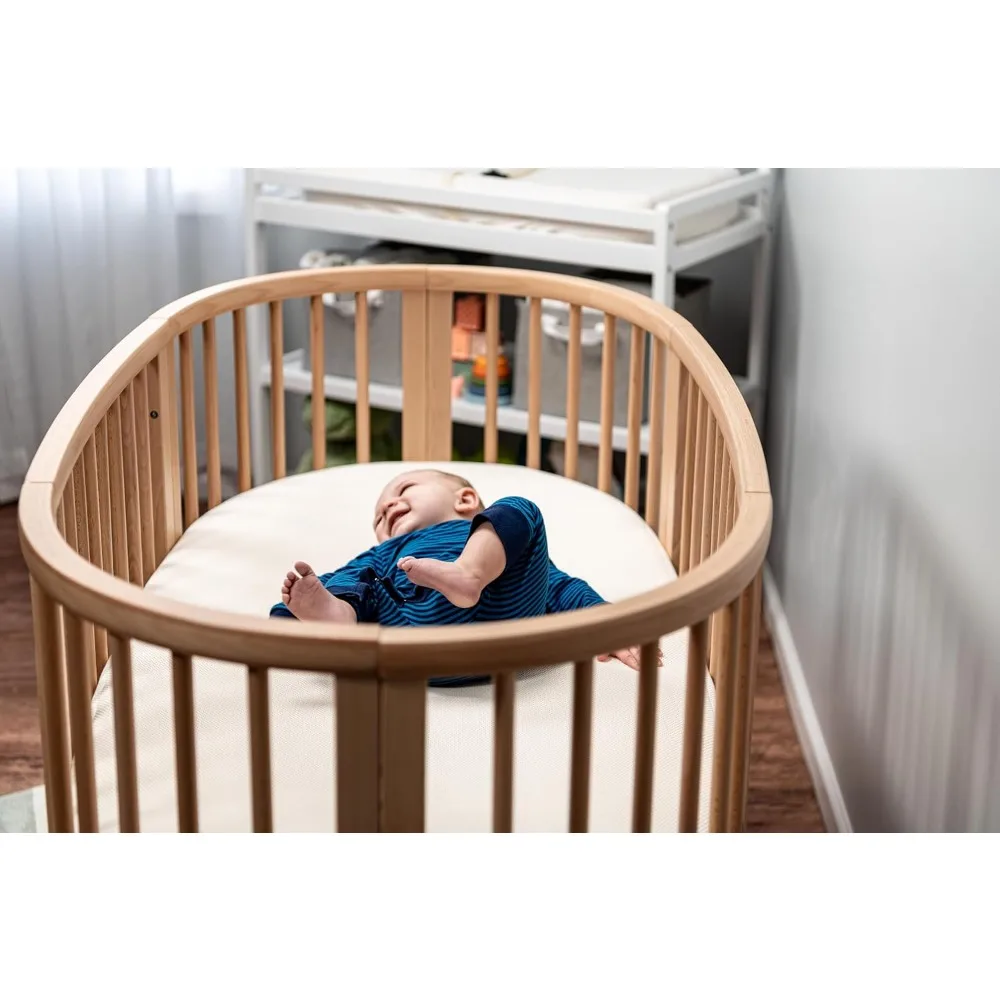 Organic Breathable Oval Crib Mattress (for Stokke Sleepi Bed) V2 (27"x47"x3") 4