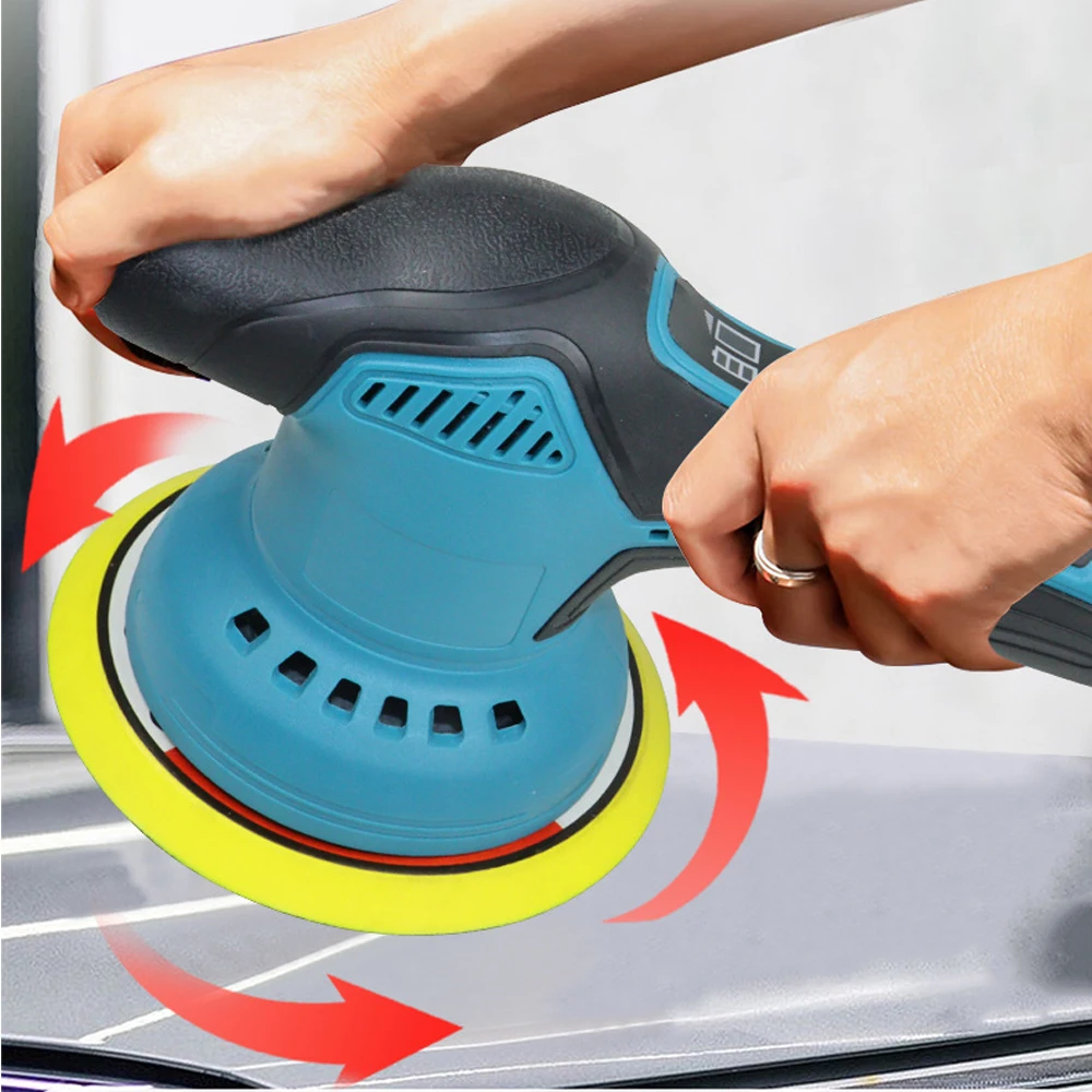 Electric Car Polisher 5500RPM 6 Gears Cordless Auto Polishing Wax Machine Car Repair Tools Set For Makita 21V Battery