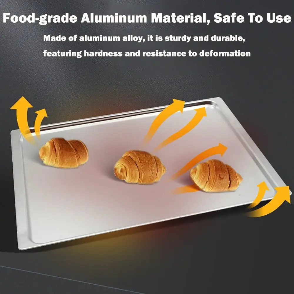 New 315*435mm Baking Tray Even Heating Aluminum Alloy Oven Tray Non-stick Baking Pan Bread Cake Tray Cookies Baking Tray