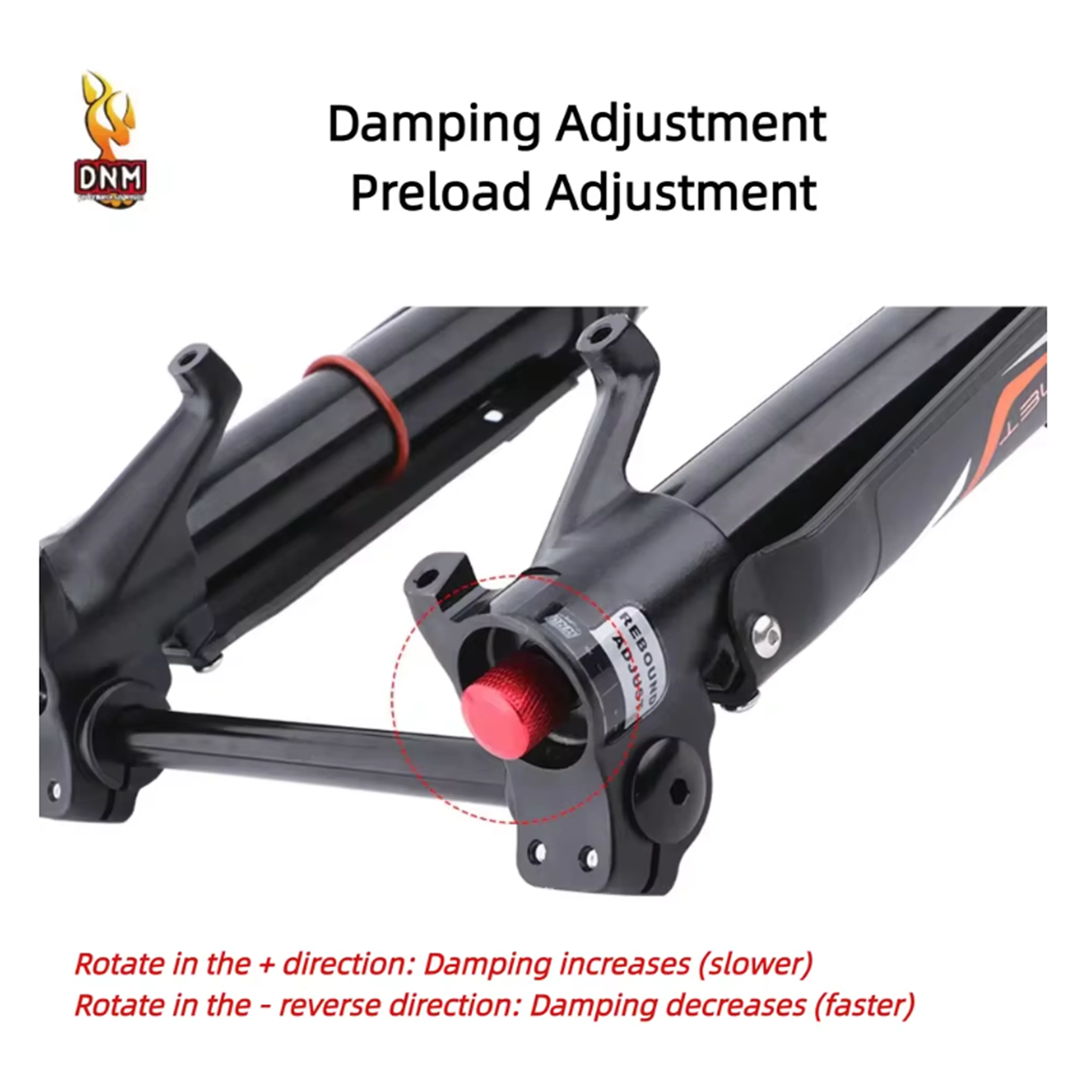 DNM 550mm USD-6 FAT 26/27.5인치 역방향 프론트 포크 코일 스프링 스노우 비치 팻 바이크 160mm 트래블 15*150mm 액슬 테이퍼 튜브