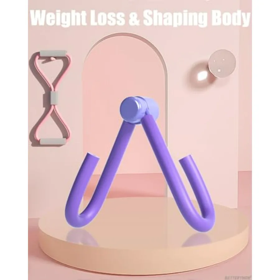 Thigh Exerciser and Pedal Resistance Bands with Handle for Arm Leg Abs Back Biceps Waist Stomach Muscles Stretching Slimming Tra