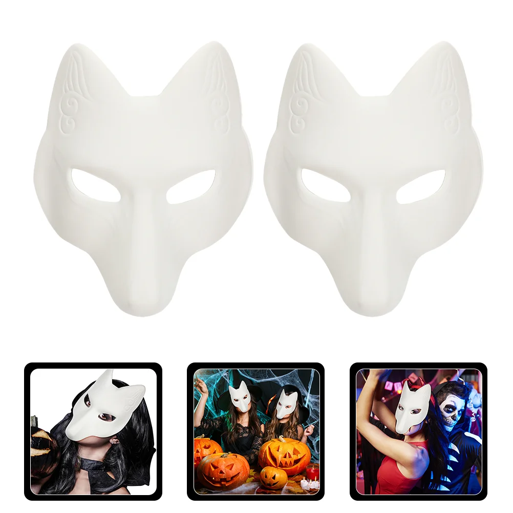 

2pcs Halloween Masks Cartoon Party Masks Adorable Foxes Mask Decoration