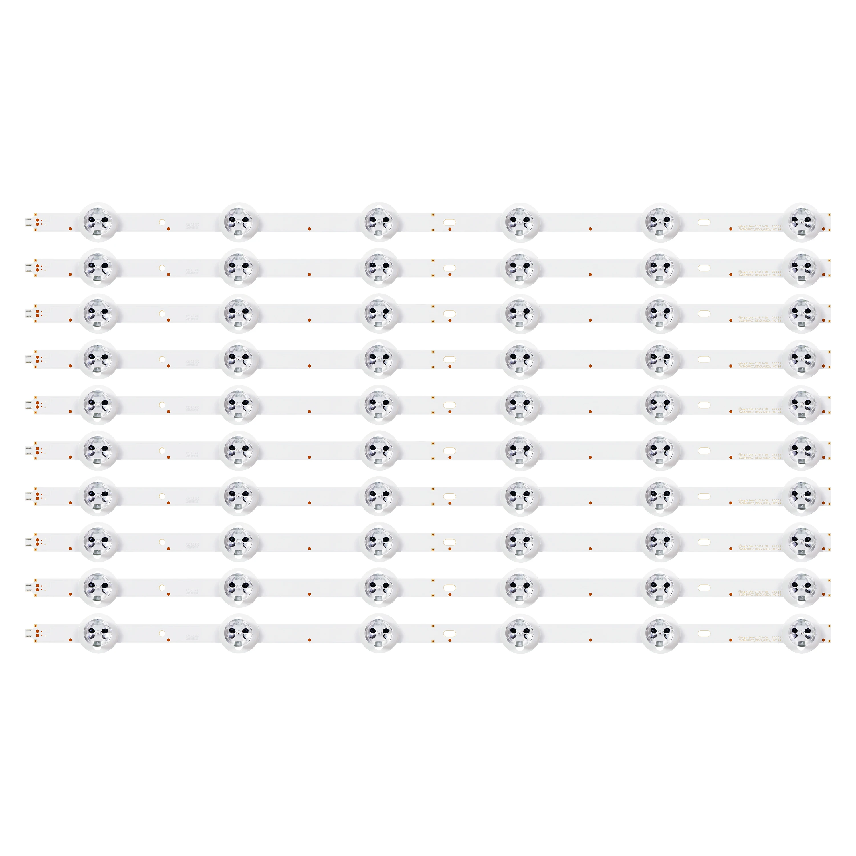 Lâmpadas de Retroiluminação Led para Philips 505 mm 10 Pcs Svs480a07 _ Rev3 _ 6led 140124 Led48b800n 48pfk6949 12 Lta480hj01 Lta480hw03 Lj0701202b