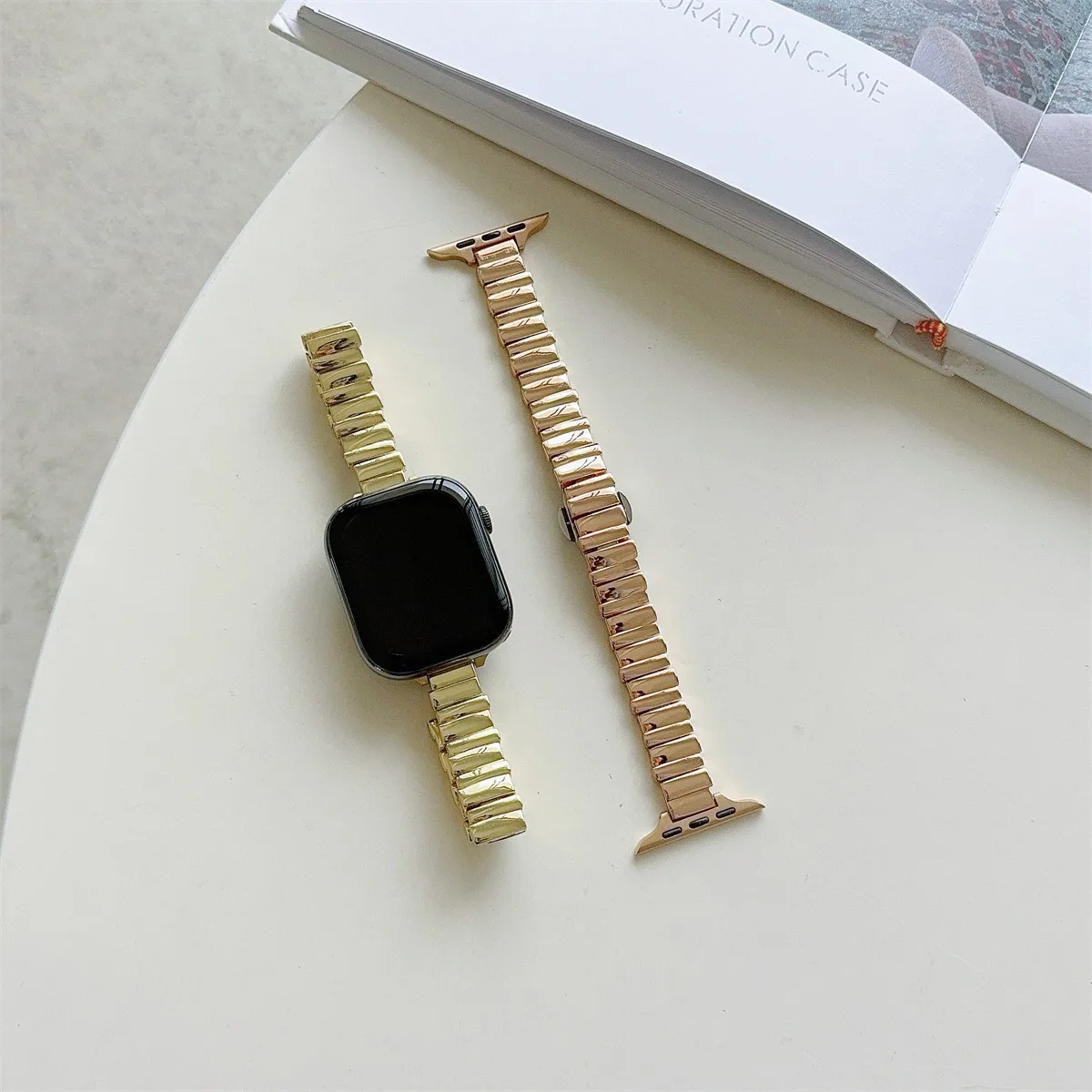 Cinturino per orologio per iWatch 42/44/45/46/49mm 38/40/41mm Cinturino per orologio in metallo alla moda per serie di orologi Ultra2 Serie 10/9/8/7/6/5/4/3/2/1_voghion.com