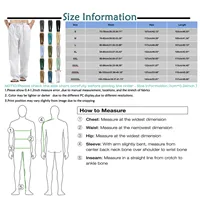 Fashion Men's Loose Comfortable Casual Wide Leg Pants Cotton Linen Print Drawstring Pockets Trousers Streetwear Sweatpants#g3 - Image 6