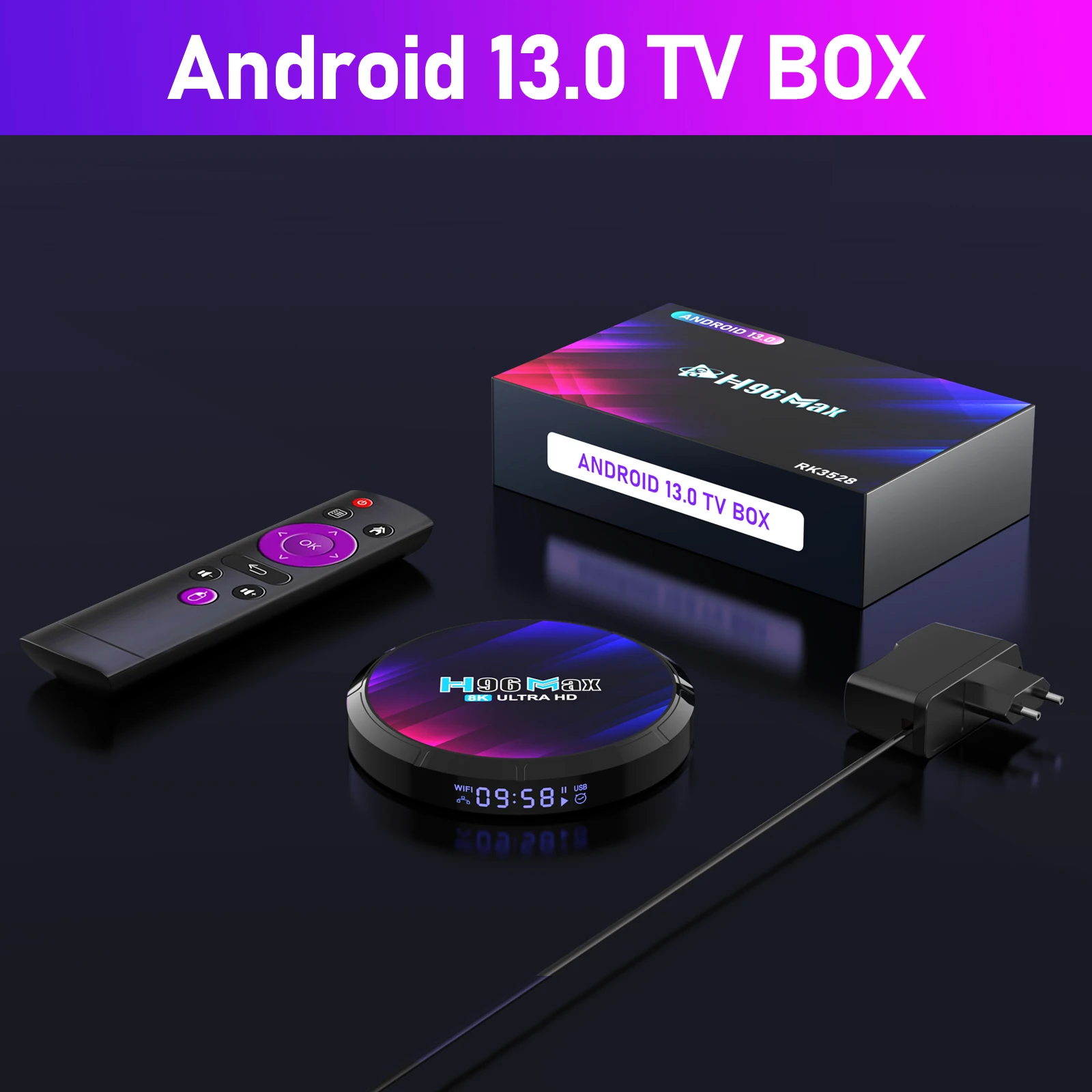 Q96 X3 Home Theater 6K HDR UHD 2.4G WiFi Set Top Box Android 13 Allwinner  H313 Smart TV Box