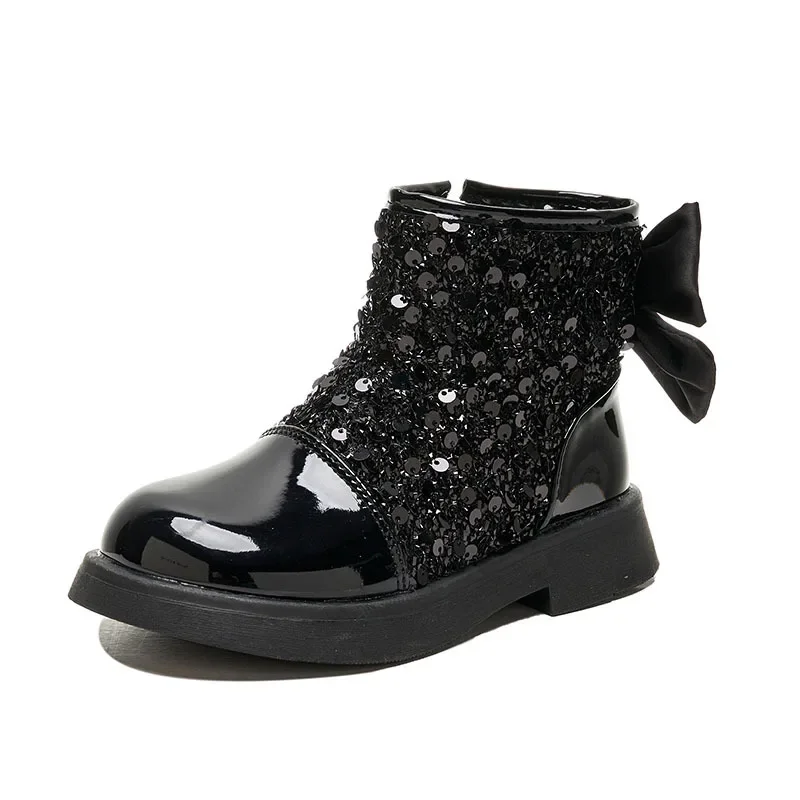 Girls Leather Short Boots Autumn Winter