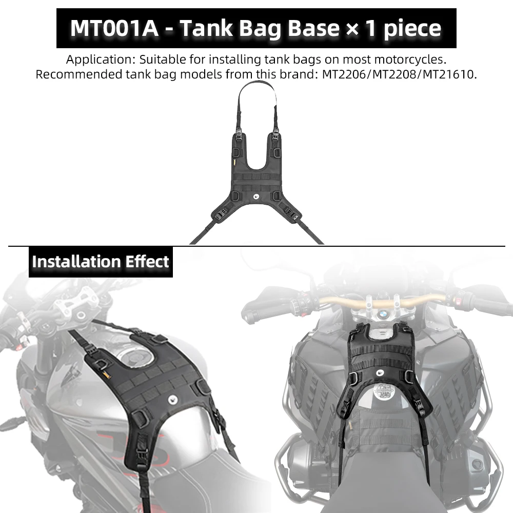 Rhinowalk MT001A Motorcycle Tactical Vest Set Tank Bag Saddle Base - Image 3