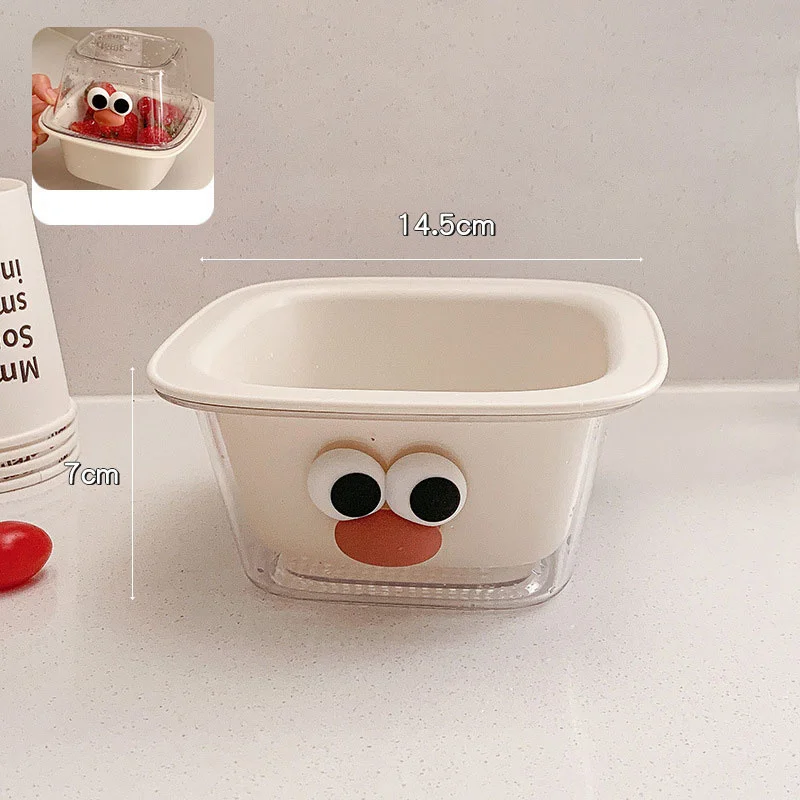 Big Eye Fruit & Vegetable Drainer Colander Bowl Strainer Colander Layer Basket Drain Bowls For Cleaning Washing Mixing