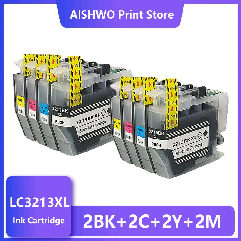 Cartuchos de Tinta Compatíveis para Impressora Jato de Tinta Apto para Irmão Lc3211 Lc3213 Dcp-j772dw Dcp-j774dw Mfc-j890dw Mfc-j895dw