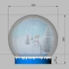 3m Giant Inflatable Snow Globe Photo Booth Tent Life Size Outdoor Blow Up Inflatable Snow Ball Balloon For Christmas Decoration 4