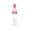 Newborn Baby Squeeze Feeding Bottle Silicone Training Porridge Rice Spoon Infant Cereal Food Supplement Feeder Safe Tableware 2