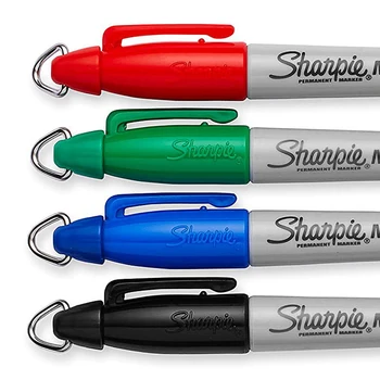 Sharpie Mini pennarello permanente con fibbia sospesa Mini pennarelli a inchiostro impermeabile oleoso per penna da golf da lavoro portatile all'aperto
