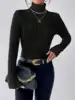 Elegant Solid Basic Knitted Tops New Women Turtlneck Sweater Long Sleeve Casual Slim Pullover Fashion Simple Style Design 3