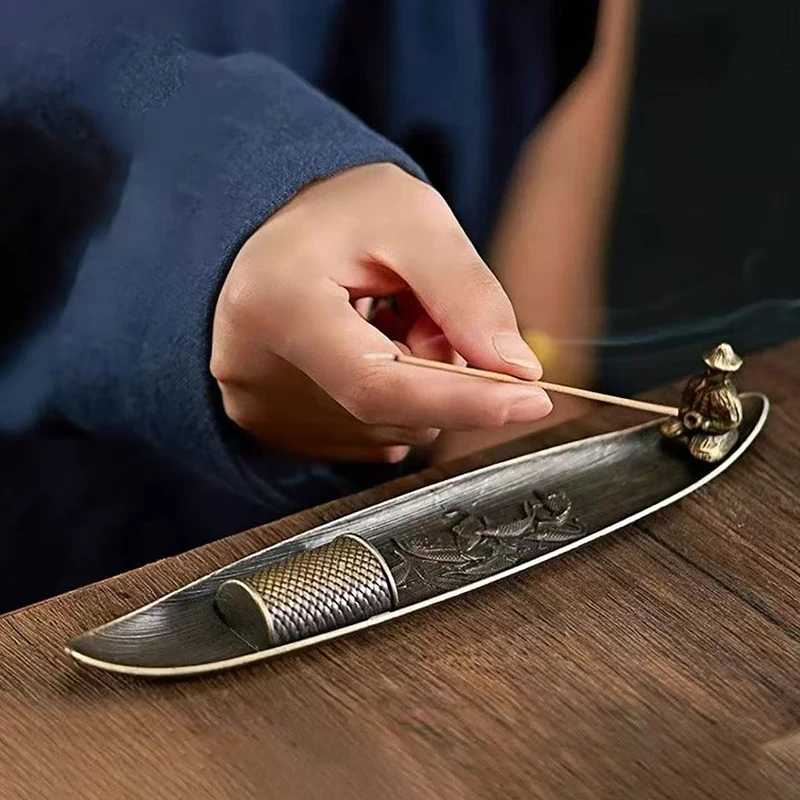 مبخرة قارب خشب الصندل نمط صياد