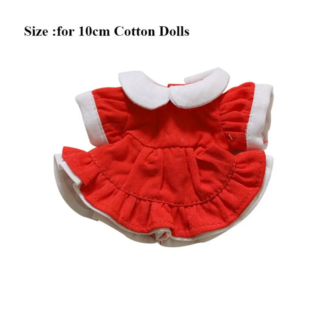 Multicolor 10cm Doll Cotton Princess Dress Handmake Cute Doll Maid Dress Replaceable Dolls Outfit Toy