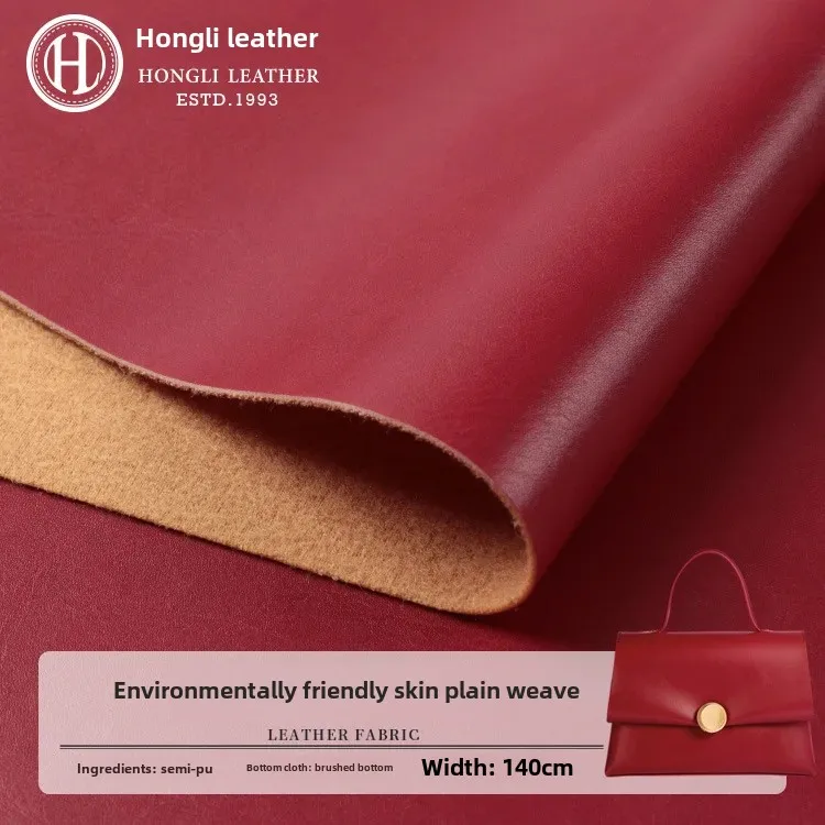 Eco-Friendly Soft PU Leather Fabric with Matte Finish And Flocking Bottom for Bag Making And Sofa Cushion Covering