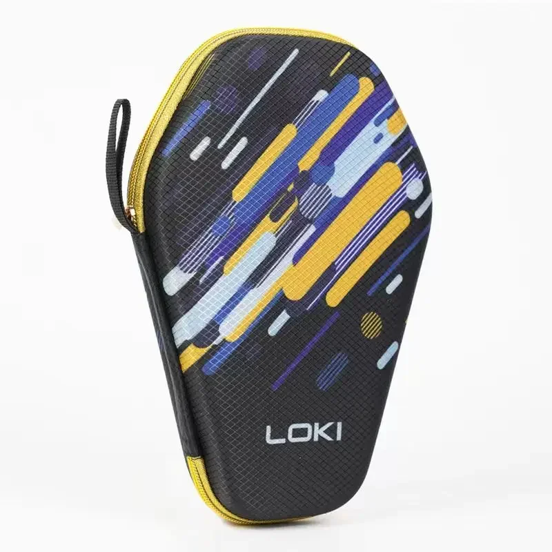 Table Tennis Racket Bag LOKI-Anti-drop Table Tennis Racket Bag Pouch Smooth Zipper Chinese Style Tiger Pattern Cover Storage