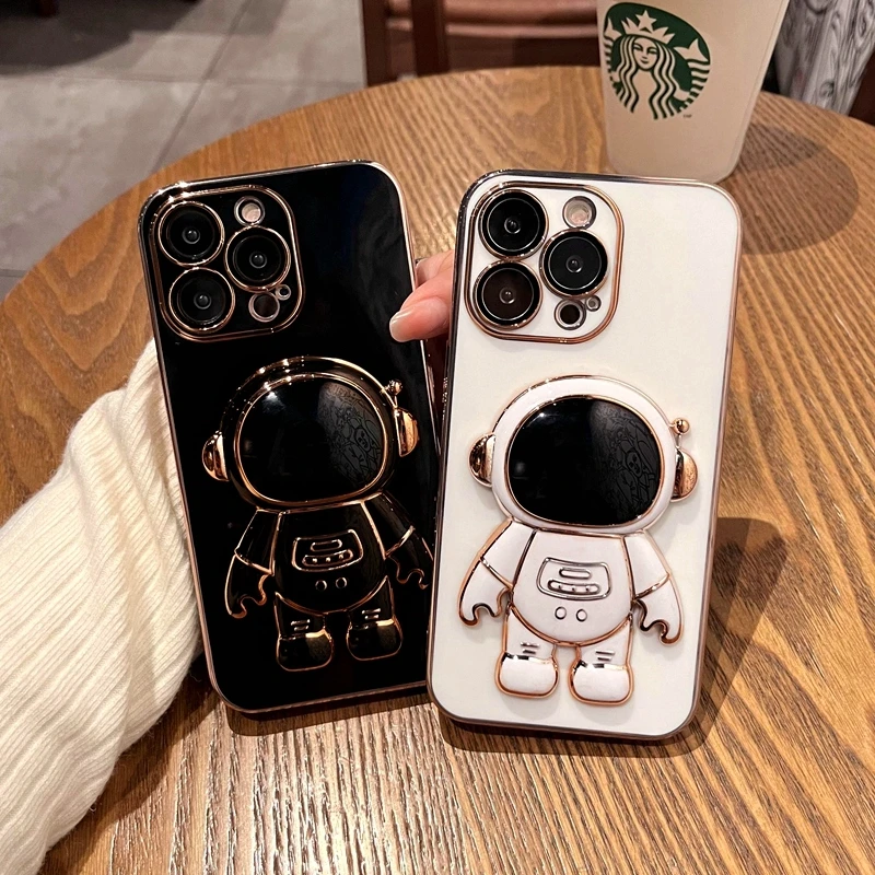 Luxury Astronaut Phone Case For iphone 14 12mini 13 Pro Max XS X XR 7 8 Plus SE 2020 Shockproof