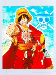 Тетрадь 12 листов в линейку набор 5 штук Аниме Ван Пис Луффи