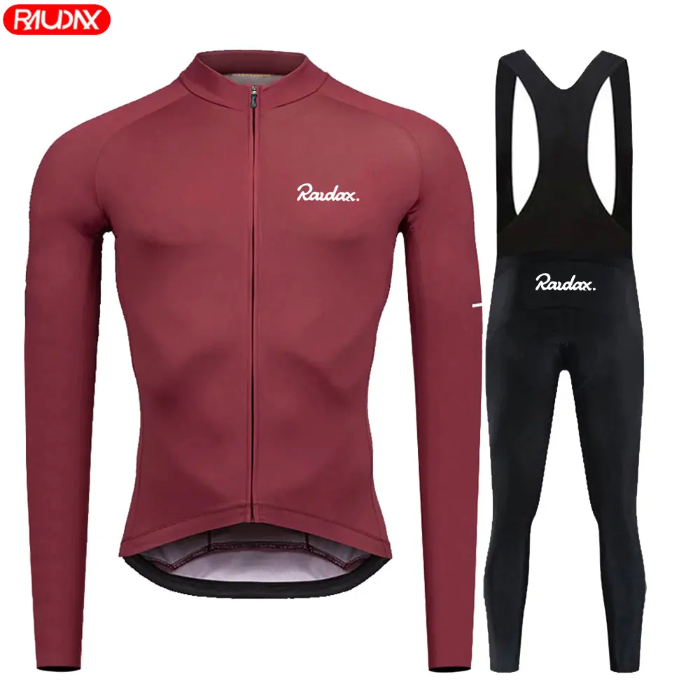 Men's Long-Sleeve Cycling Jersey Set - Breathable Road & Mountain Bike Apparel
