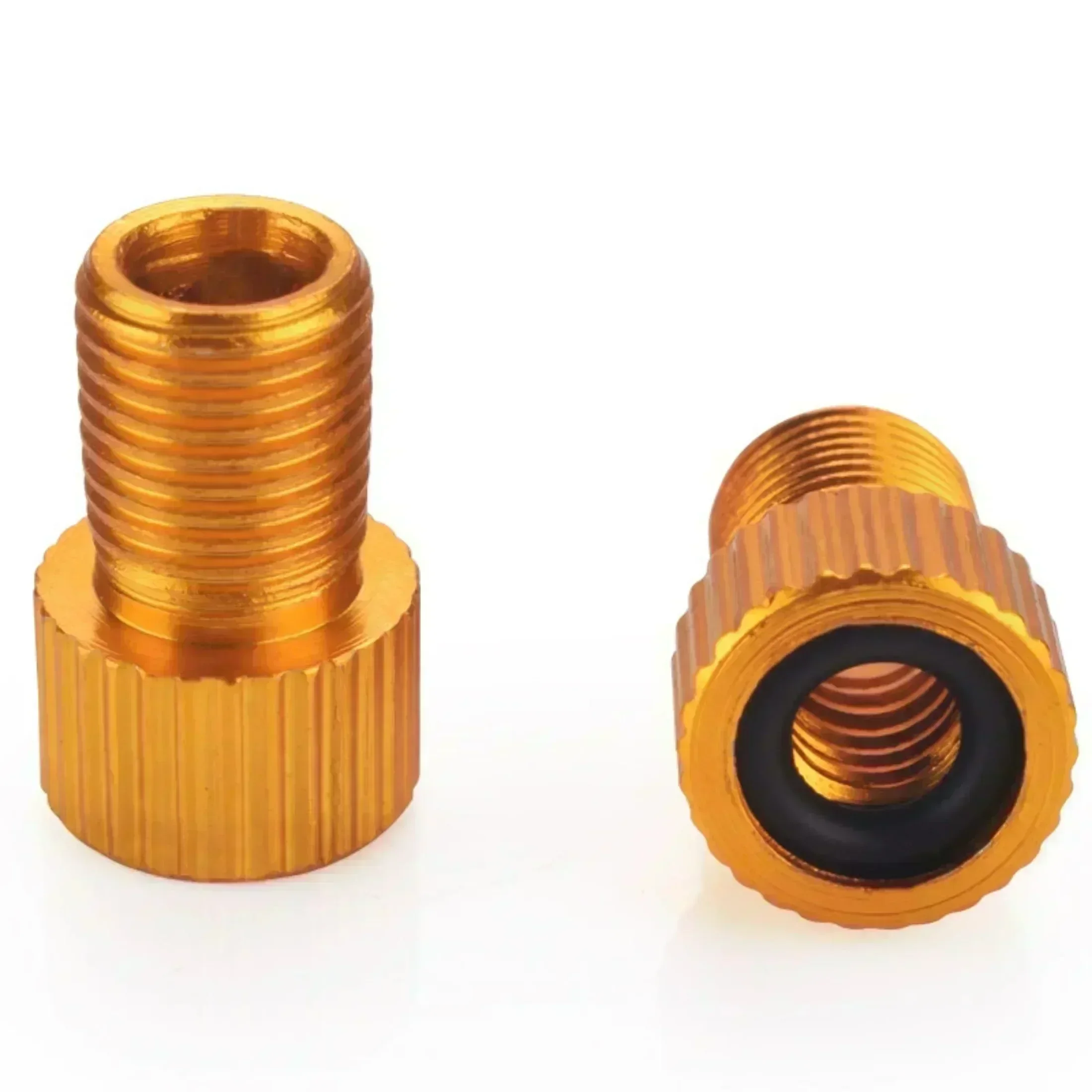 Aluminum Alloy Bike Valve Adapter Convert Presta To Schrader Valve bicycle valve adapter bicycle valve accessories bicycle valve tool Bicycle Pump Air Nozzle Tube Tools Bicycle Accessories 1PC