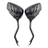 Motorcycle Side Mirrors Skull Hand Claw Chrome Handlebar Mirror  Hand Motorcycle Rear View Mirrors for Competitive Cyclists 1