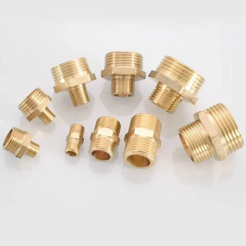 Brass Pipe Hex Nipple Fitting 1/8