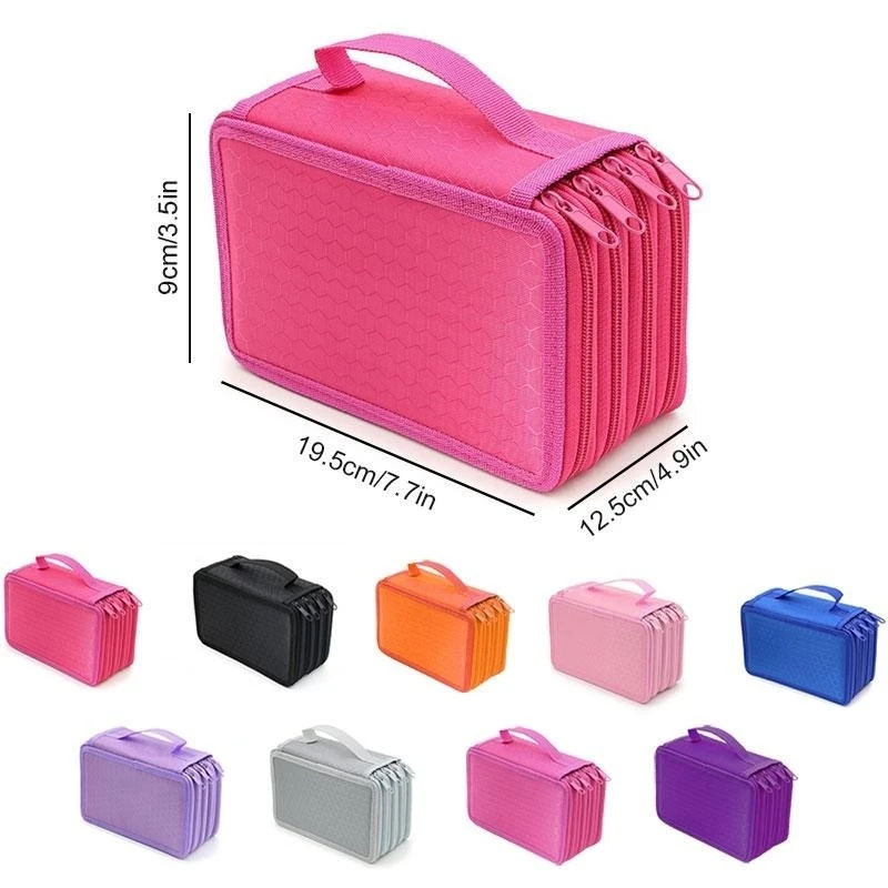 72 Holder Slots  4 Layer  Colored pencil case Large Portable Watercolor Pencil bag
