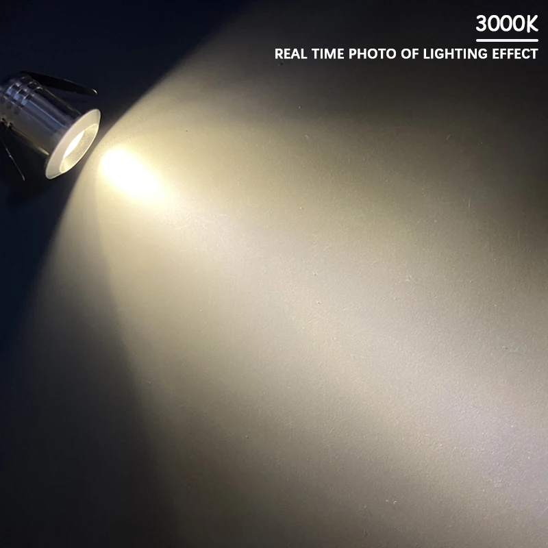 LED Spotlight Miniature Lights 4/10pcs 1W 3W Mini LED Spotlight 110V220V 12V 20mm Cutout Recessed Downlight Ceiling Lamp Showcase Display Indoor Lighting