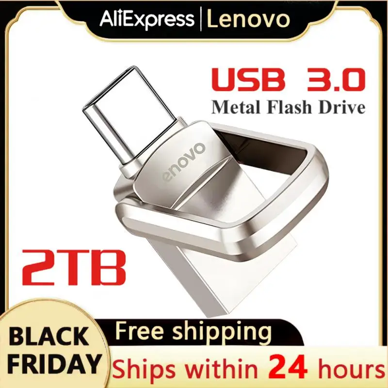 Lenovo 2 In 1 Usb Flash Drive Type-C Usb3.0 Pen Drive Portatile Antiurto Archiviazione Dati Flash Pendrive Storage Device U Disk Gift