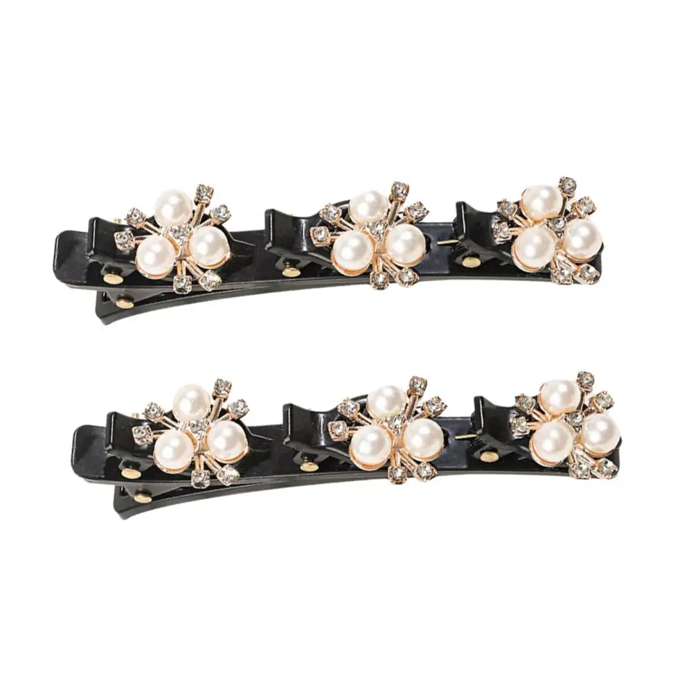 Funkelnde Kristall-Strass-geflochtene Haar-Kleeblatt-Clips für dickes, dünnes Haar, Mädchen/Frauen, geflochtene Haarnadeln, Haar-Styling-Zubehör – Detail 33