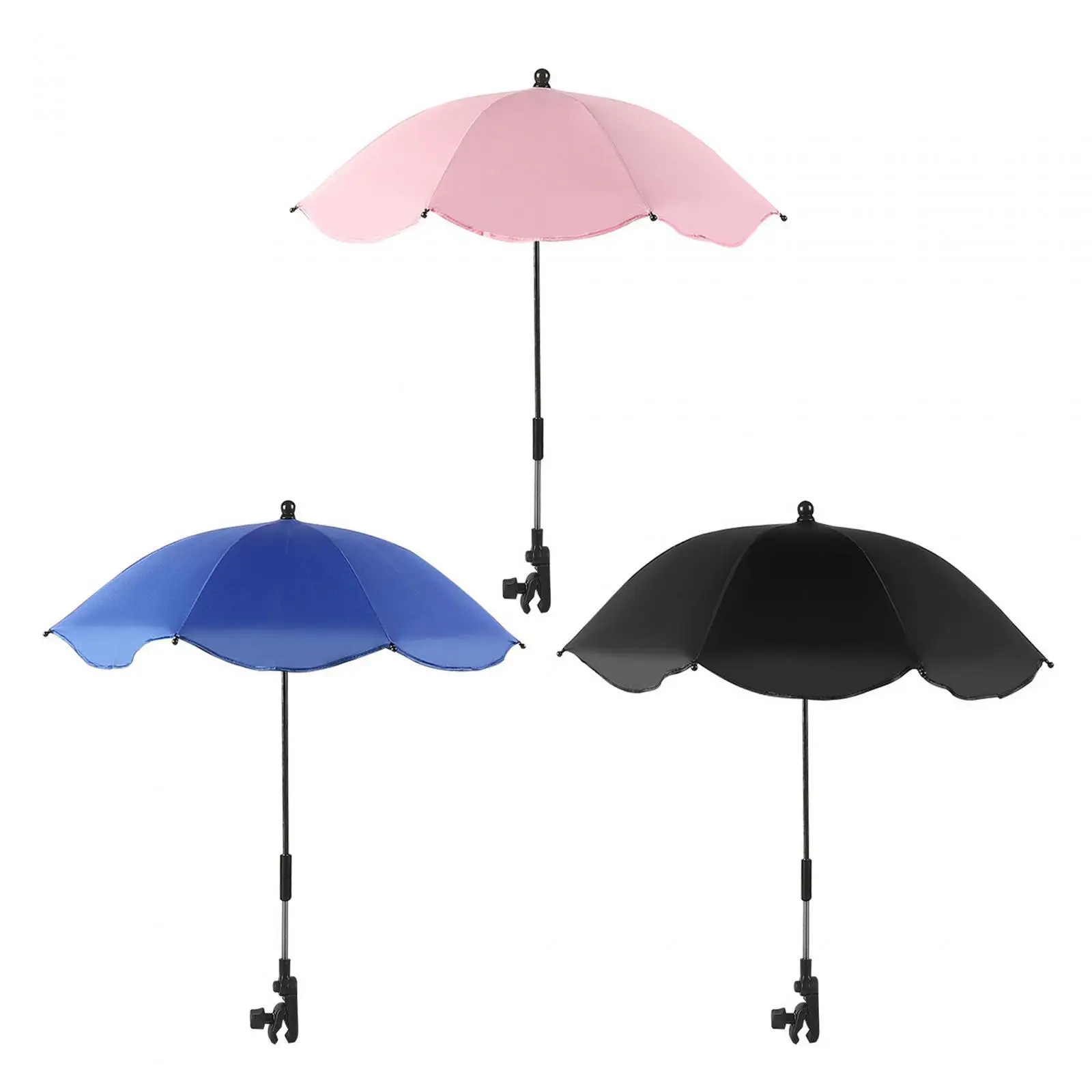 

Parasol Umbrella for Pram Baby Pushchair Umbrella Sun Cover Rainproof Clamp on