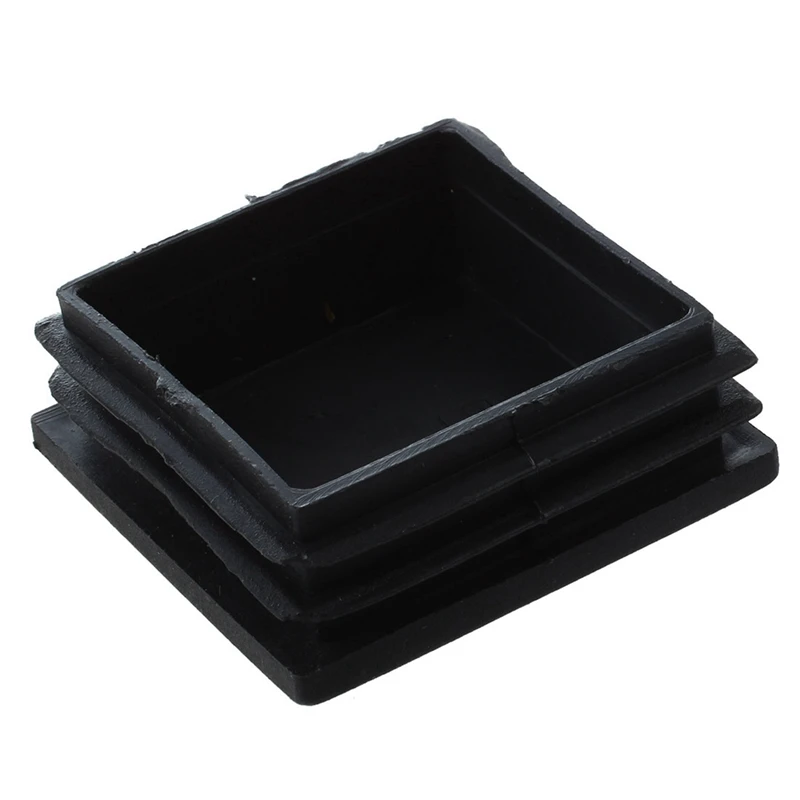 

25 Pcs Plastic Square Blanking End Caps Tubing Tube Inserts 50Mm X 50Mm